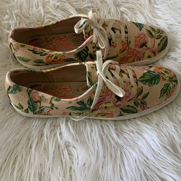 Rifle Paper Co X Keds Champion in Jardin de Paris print. Size 8.5 EUC!! - Picture 2 of 14